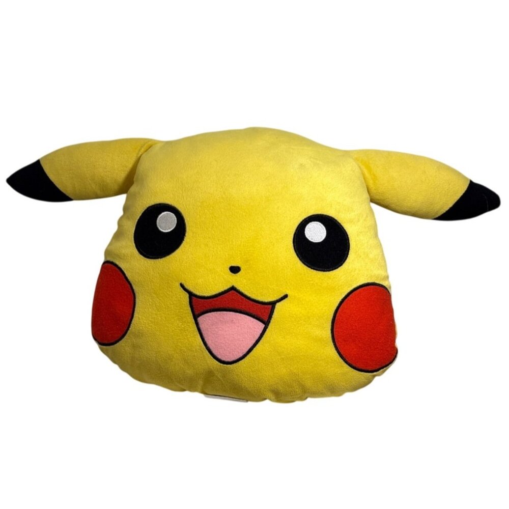 Pokemon Pikachu Pillow Plush Soft Yellow Fleece 11.5"